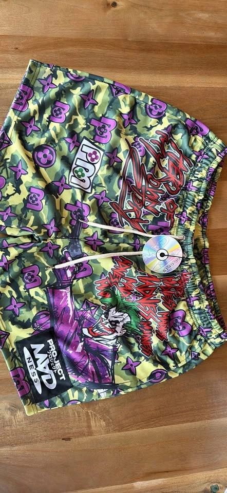 Project Madness Joker Monogram Mesh Shorts Size XL