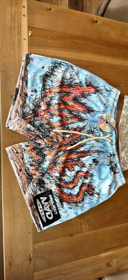 Project Madness Flame Mesh Shorts Size L