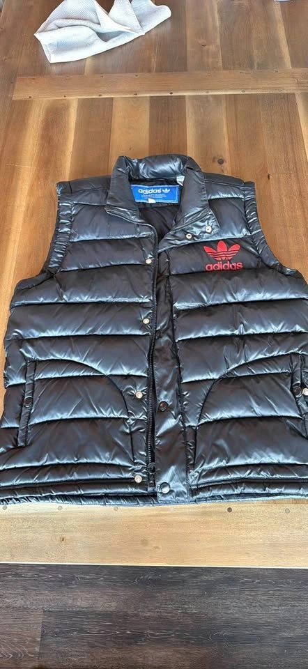 Vintage Adidas Originals Black Puffer Vest Size Large