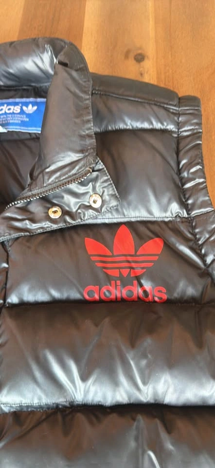 Vintage Adidas Originals Black Puffer Vest Size Large - photo 2