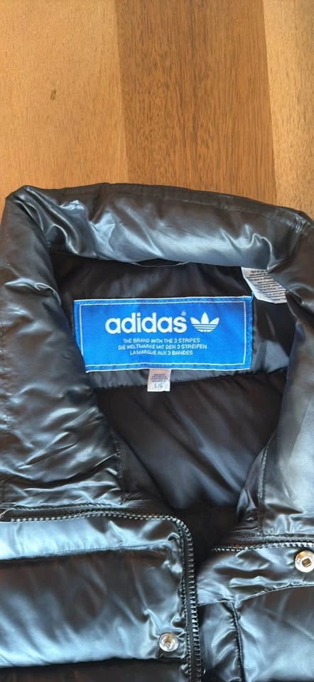 Vintage Adidas Originals Black Puffer Vest Size Large - photo 3