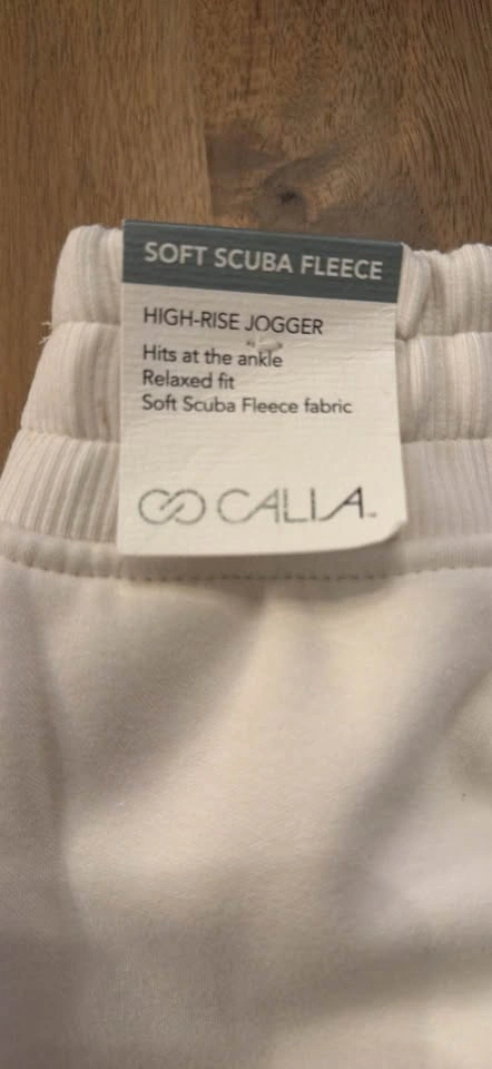 New CALIA Soft Scuba Fleece Large High-Rise Jogger - photo 2