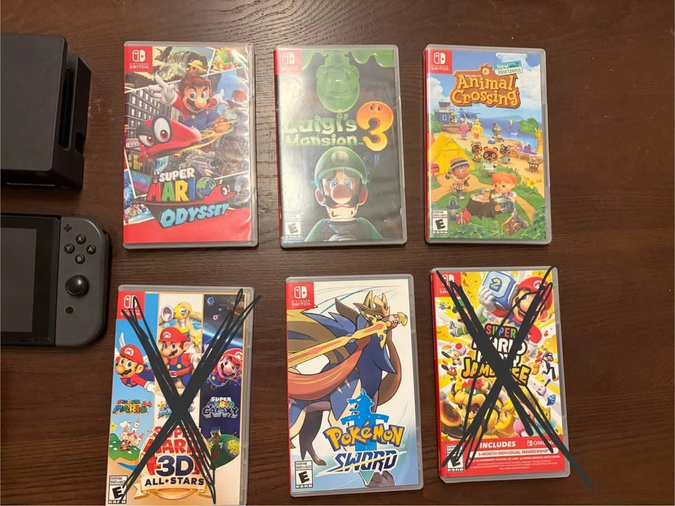 Nintendo Switch Console with 3 Games - photo 2