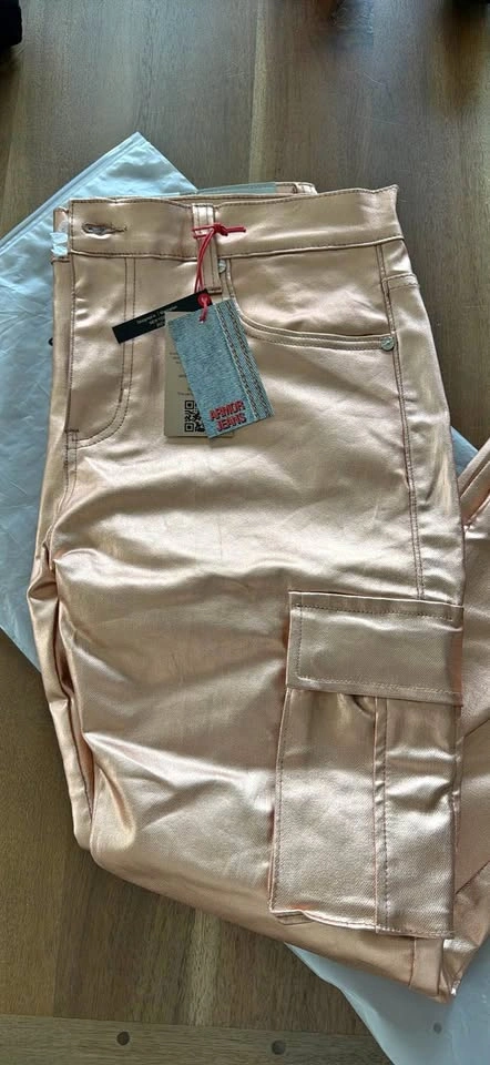 New Armor Jeans Metallic Cargo Pants Size 34x36