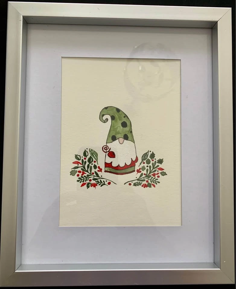 Set of 3 Framed Christmas Gnome Art Prints - photo 3