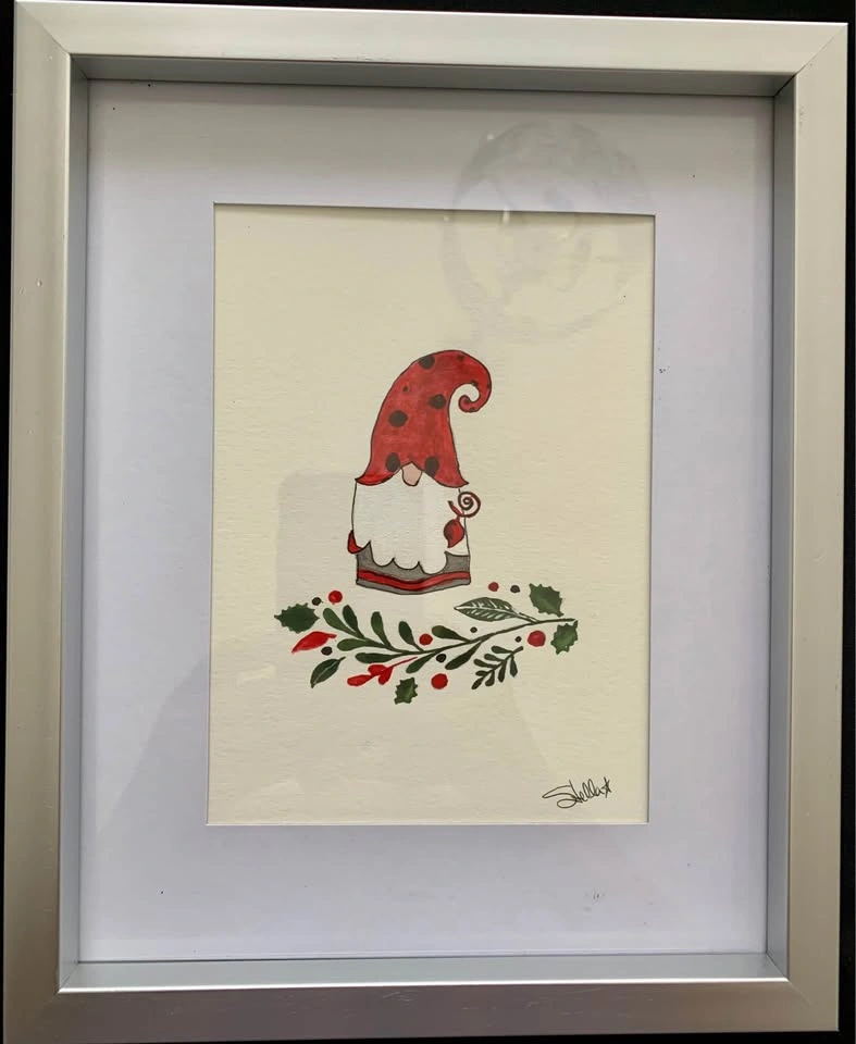 Set of 3 Framed Christmas Gnome Art Prints - photo 4