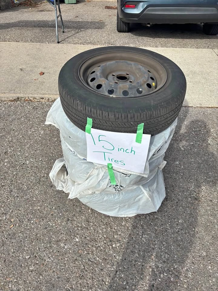 Four 15inch Winter Tires with Steel Rims