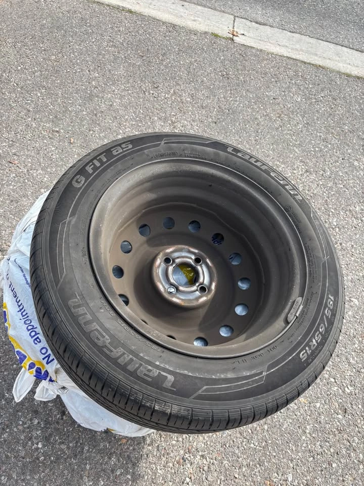 Four 15inch Winter Tires with Steel Rims - photo 2