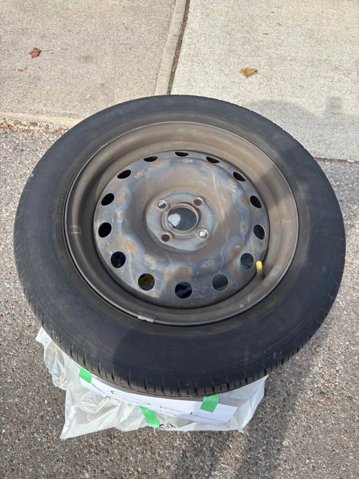Four 15inch Winter Tires with Steel Rims - photo 3
