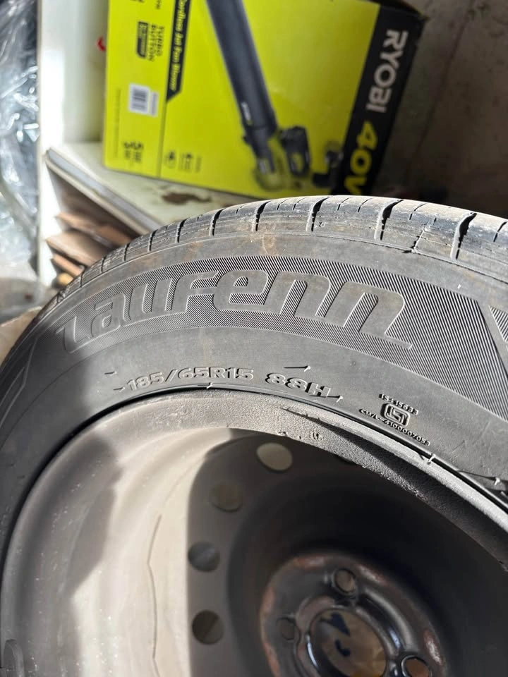Four 15inch Winter Tires with Steel Rims - photo 4