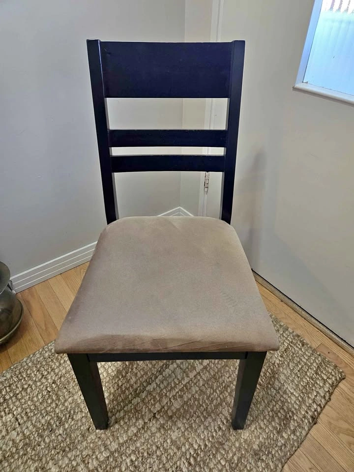 Dark Espresso Wood Accent / Dining Chair – Clean & Solid