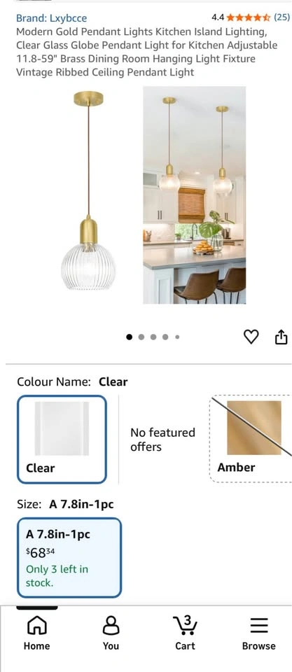 New Lxybcce Modern Gold Pendant Light adjustable - photo 4