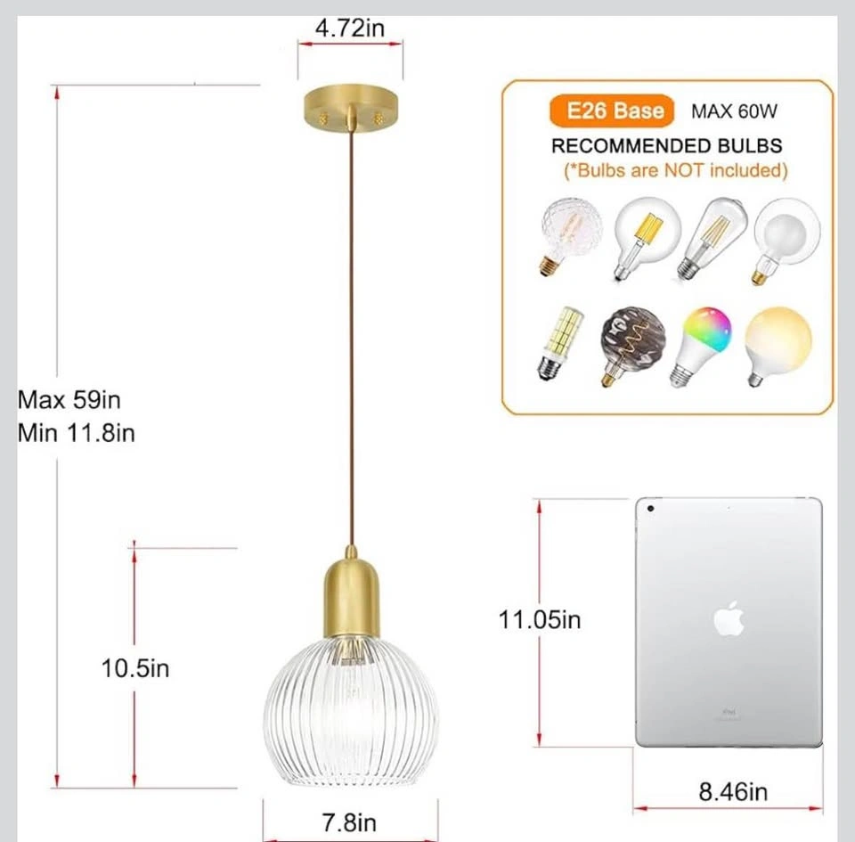 New Lxybcce Modern Gold Pendant Light adjustable - photo 5