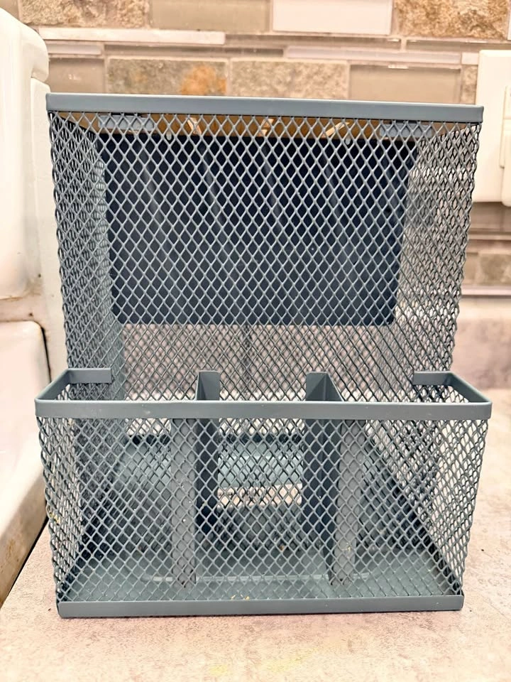 Blue Mesh Cutlery Rack/Desk Organizer
