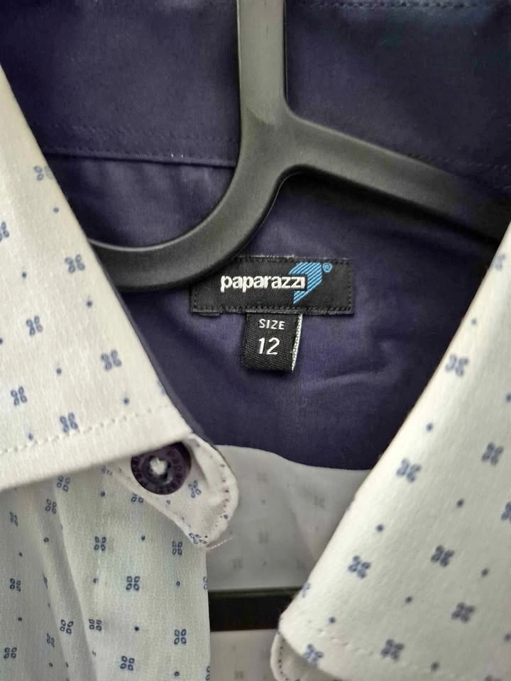 Paparazzi Long Sleeve Button Down Shirt for Boys