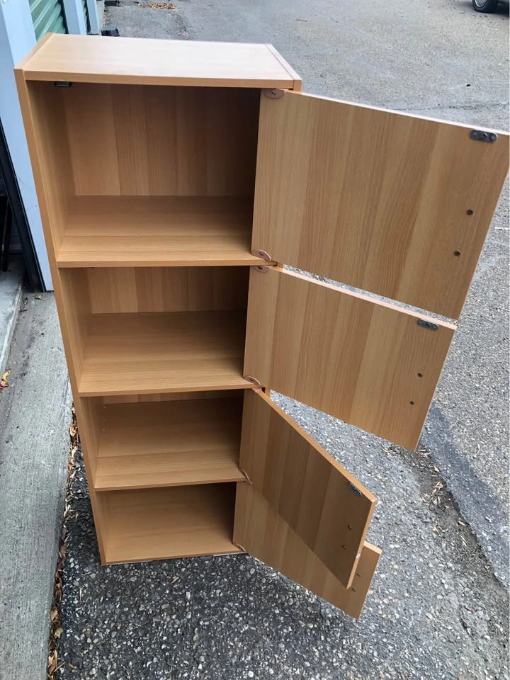 ⏰ P/up Oct. 19!  4-Door Light Wood Storage Cabinet - photo 2