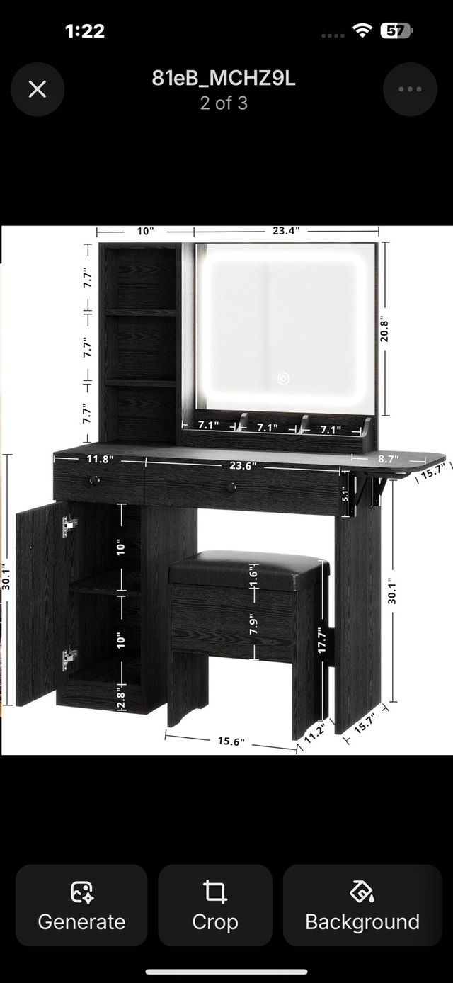 Modern LED Makeup Vanity Table - photo 2