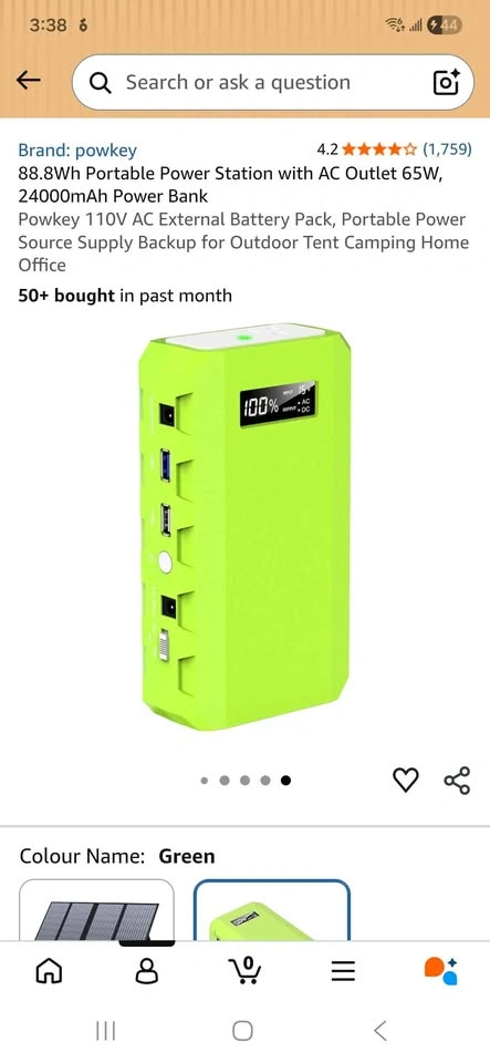 Powkey 88.8Wh Portable Power Station - photo 2