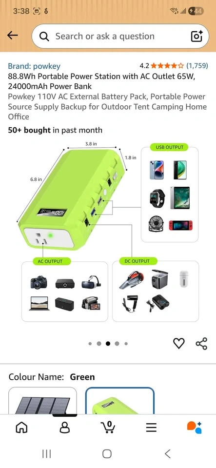 Powkey 88.8Wh Portable Power Station - photo 3