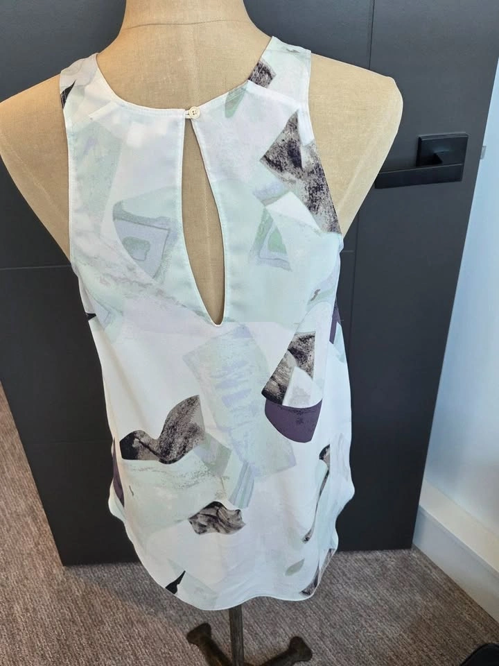 Wilfred White Abstract Print Sleeveless Camisole - photo 4