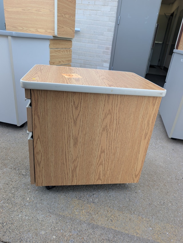 Woodgrain 2-Drawer Mobile Cabinet – Key Included - photo 3