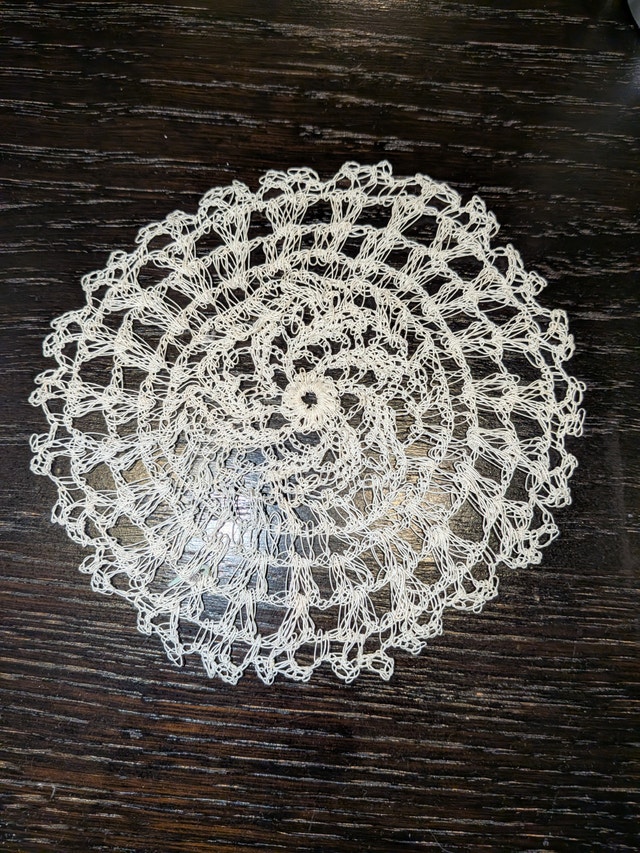 Handmade Crochet Doily  5 inches diameter