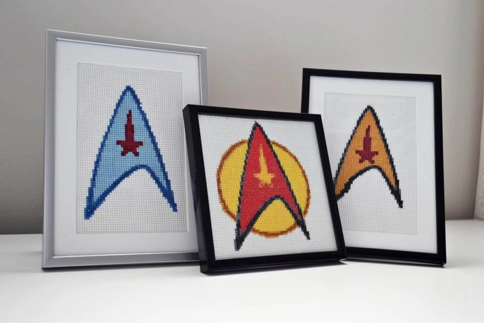 Star Trek handmade cross stitch - pick up in Brampton