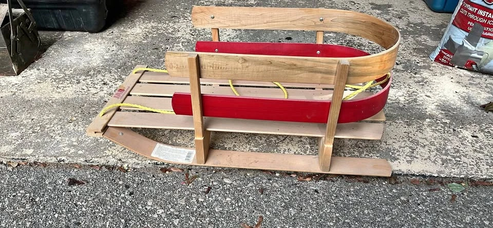 JAB Wooden Baby Pull Sled
