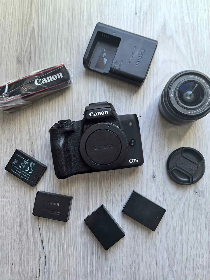 Canon EOS M50 with EF-M 15-45mm Lens