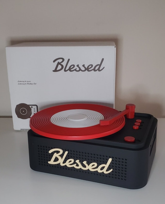 Blessed Retro Vinyl Record Bluetooth Speaker - New in Box - photo 2