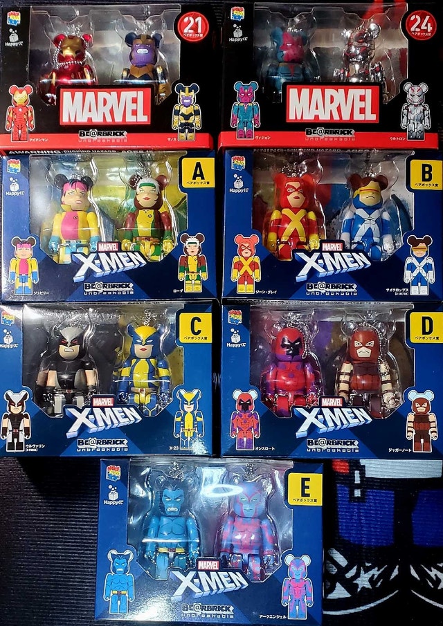 BEARBRICK X-MEN BOX SET 100%