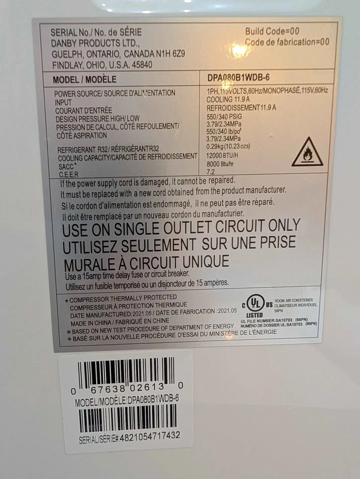 Danby 3-In-1 Air Conditioner 12,000 BTU CLEAN TESTED - photo 3