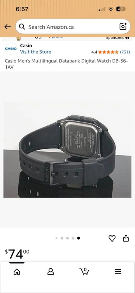 BRAND NEW/STILL SEALED Casio DB-36 Databank Watch - photo 5