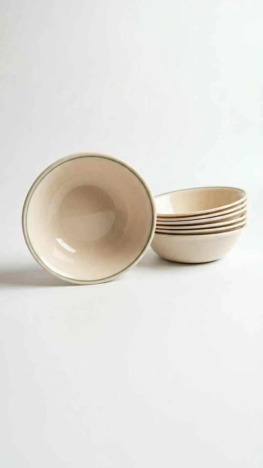 Corelle Green Band Cereal Bowls - Set of 7