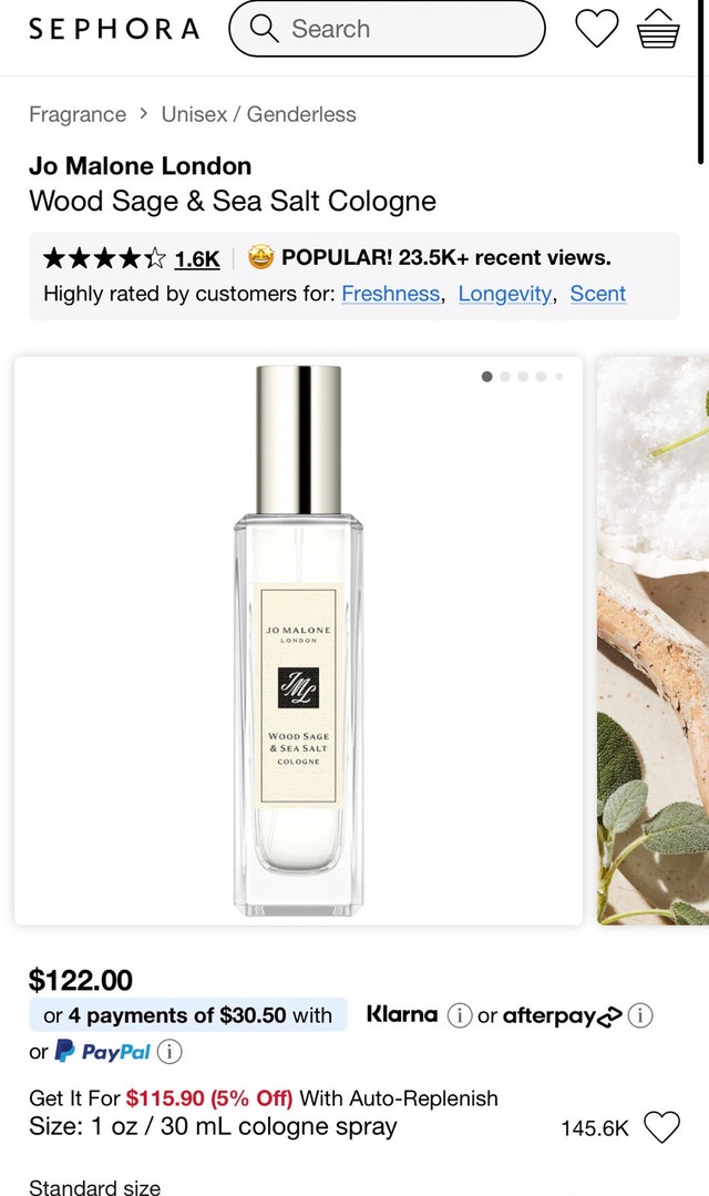 Jo Malone Wood Sage & Sea Salt Cologne - photo 2