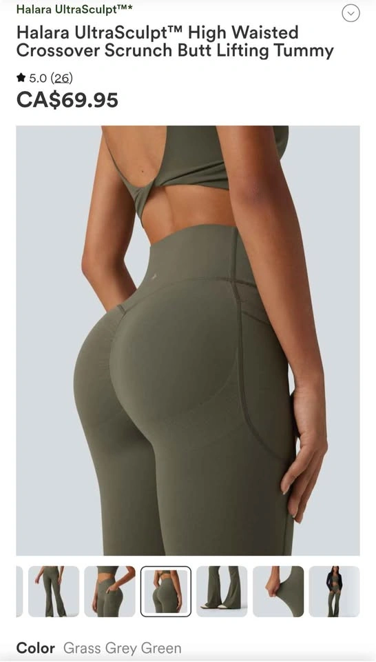 Halara UltraSculpt Crossover Scrunch Butt Flare Leggings - photo 5