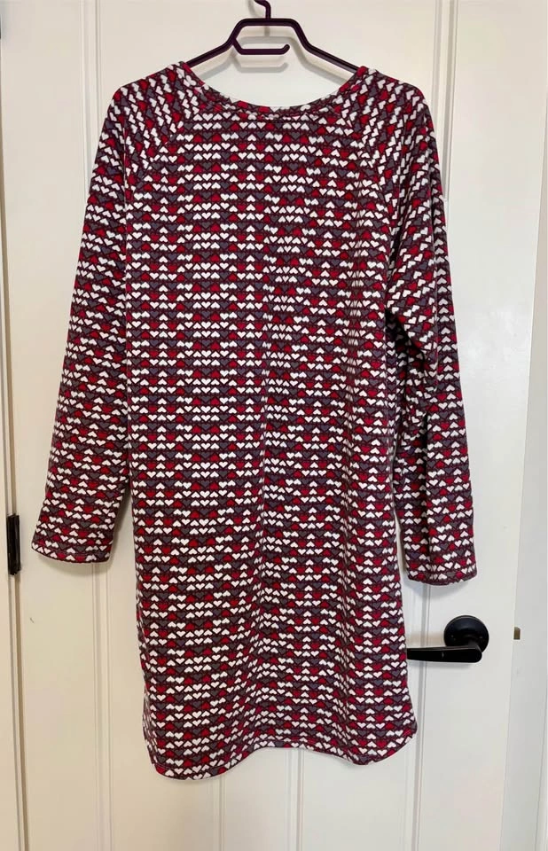 Lord & Taylor Heart Print Long Sleeve Nightgown - photo 3
