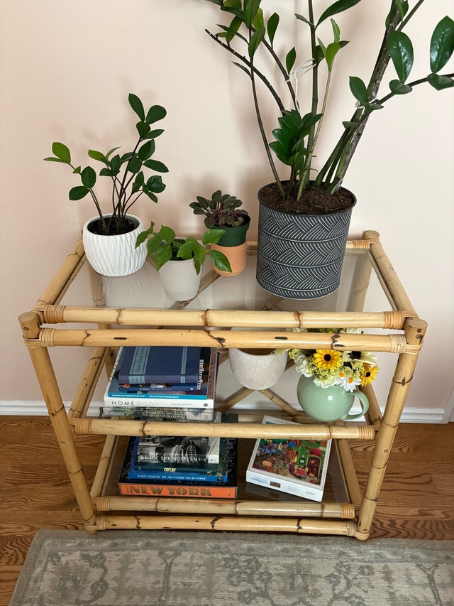 Bamboo 3-tier shelving / Plant stand - photo 2
