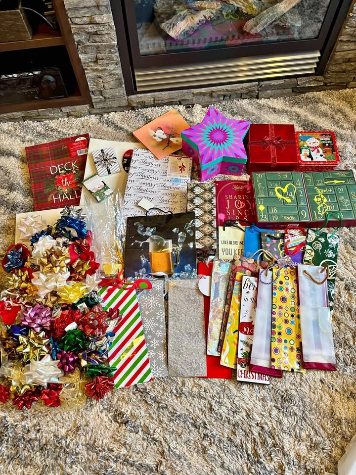 Various empty gift boxes, bows & bags as pictured-$10 takes all