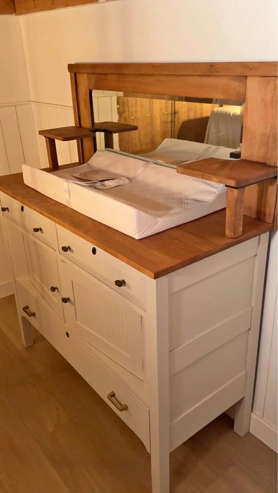 Baby Changing Table/Dresser, Solid Wood, MCM