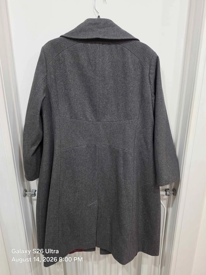 Tommy Hilfiger Grey Wool Blend Long Coat - photo 2