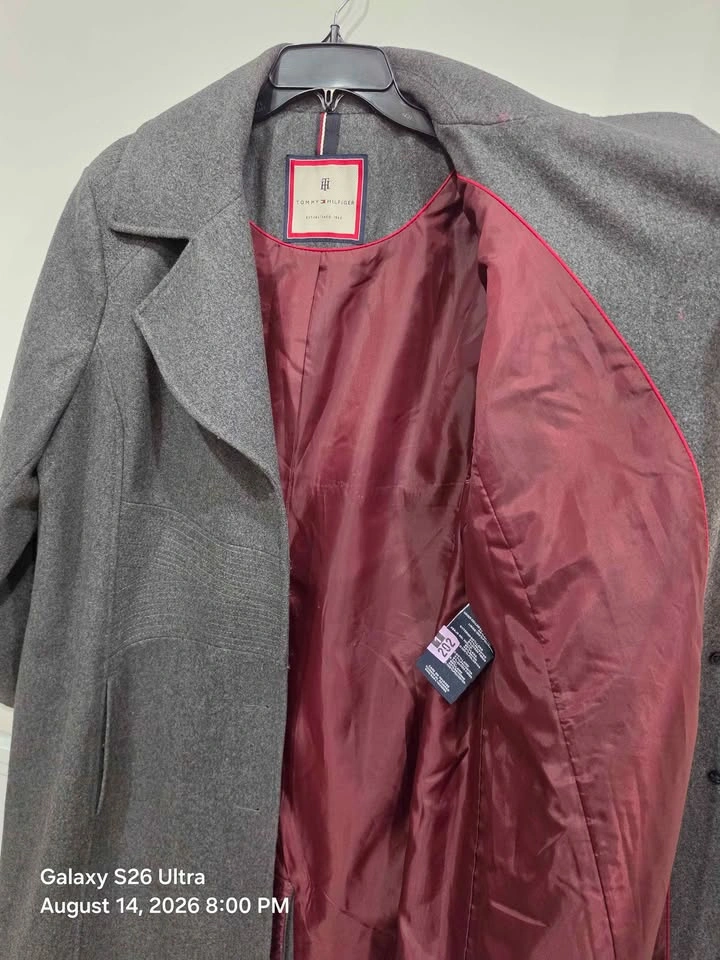 Tommy Hilfiger Grey Wool Blend Long Coat - photo 3
