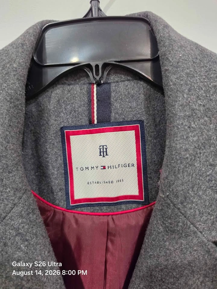 Tommy Hilfiger Grey Wool Blend Long Coat - photo 5
