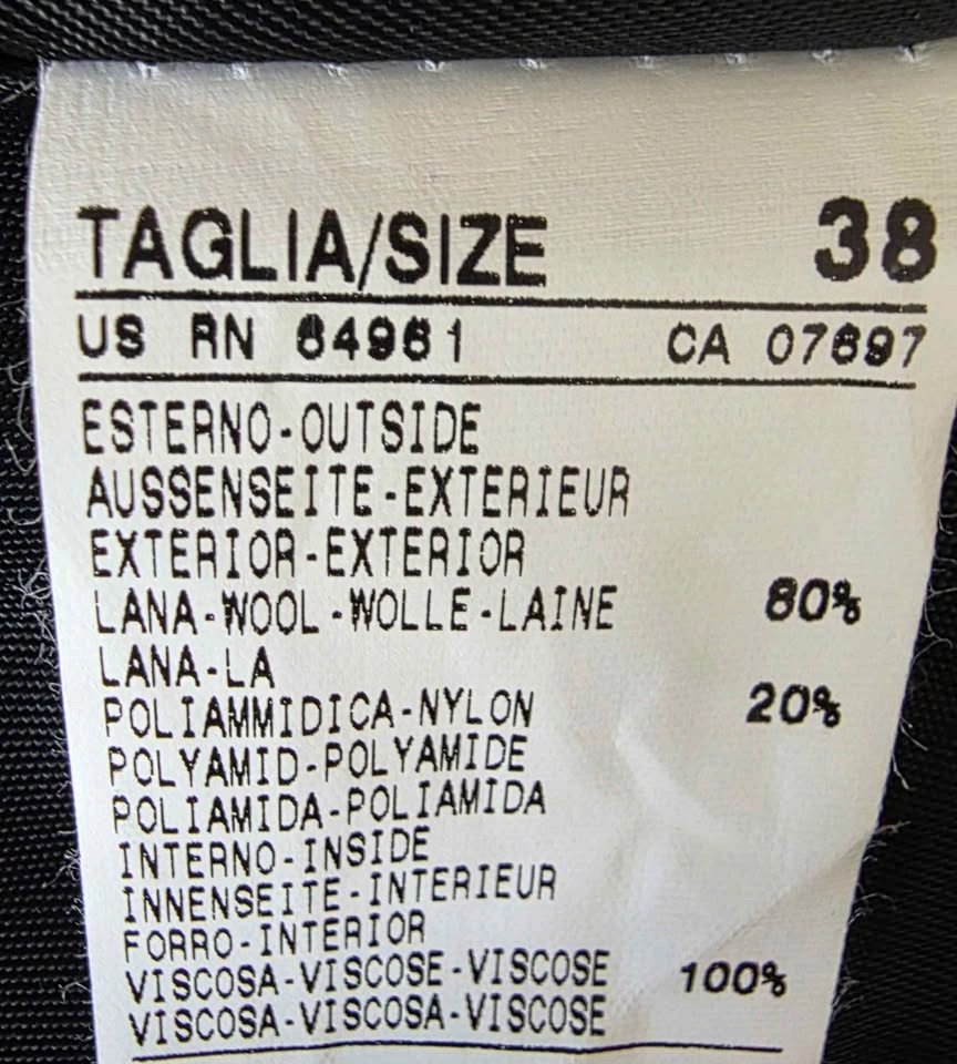 Women's Grey Herringbone Wool Coat – Size 38 - photo 5