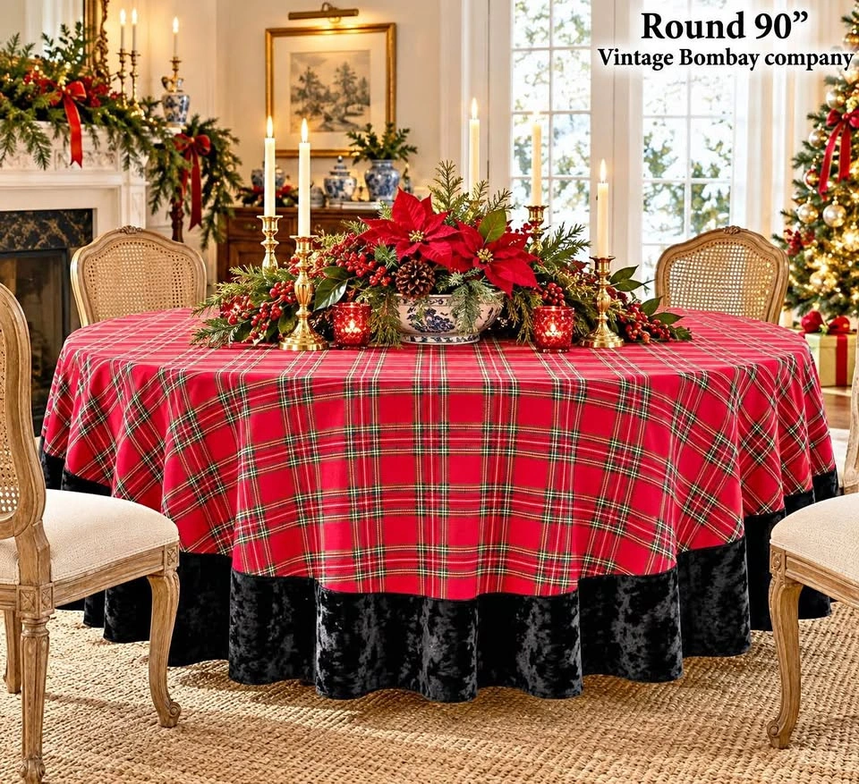 Table Cloth Holiday Vintage Bombay Company