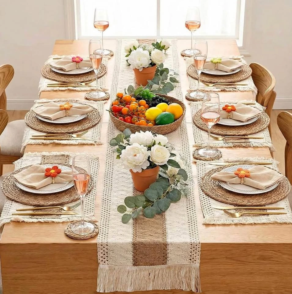 32-Piece Boho Table Setting for Six