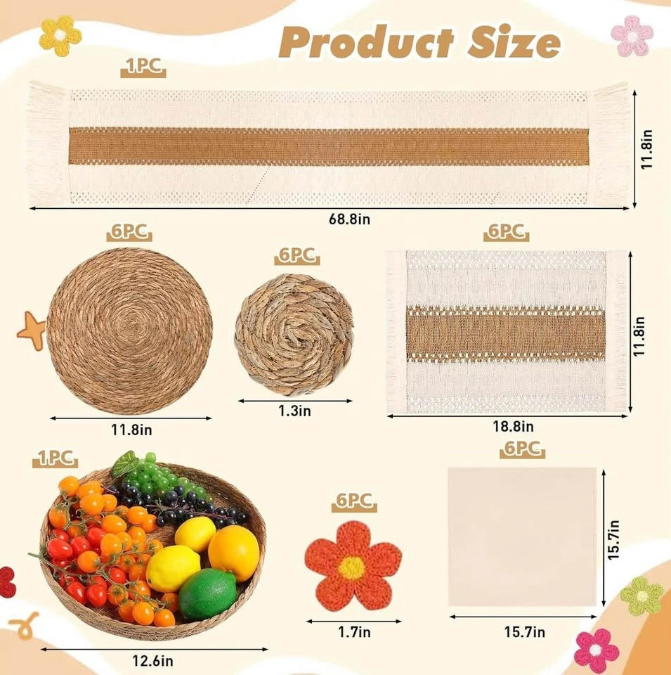 32-Piece Boho Table Setting for Six - photo 3