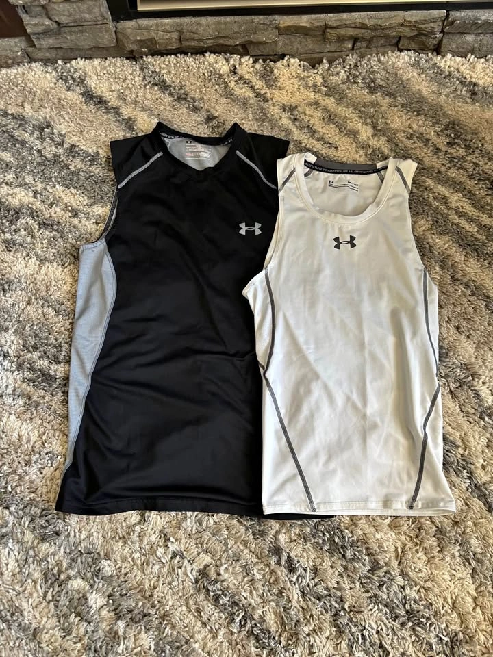 UA HeatGear Sleeveless Shirts - $15 for both - Size Small