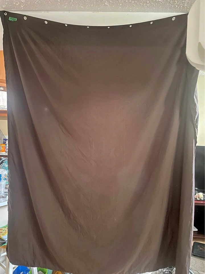 Brown Fabric Shower Curtain