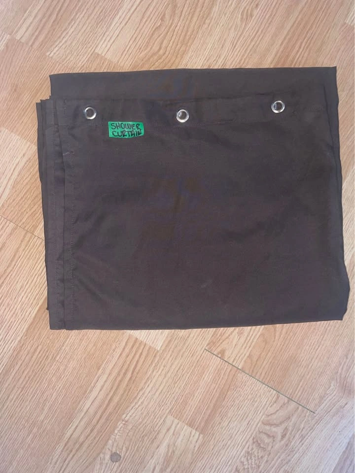 Brown Fabric Shower Curtain - photo 2